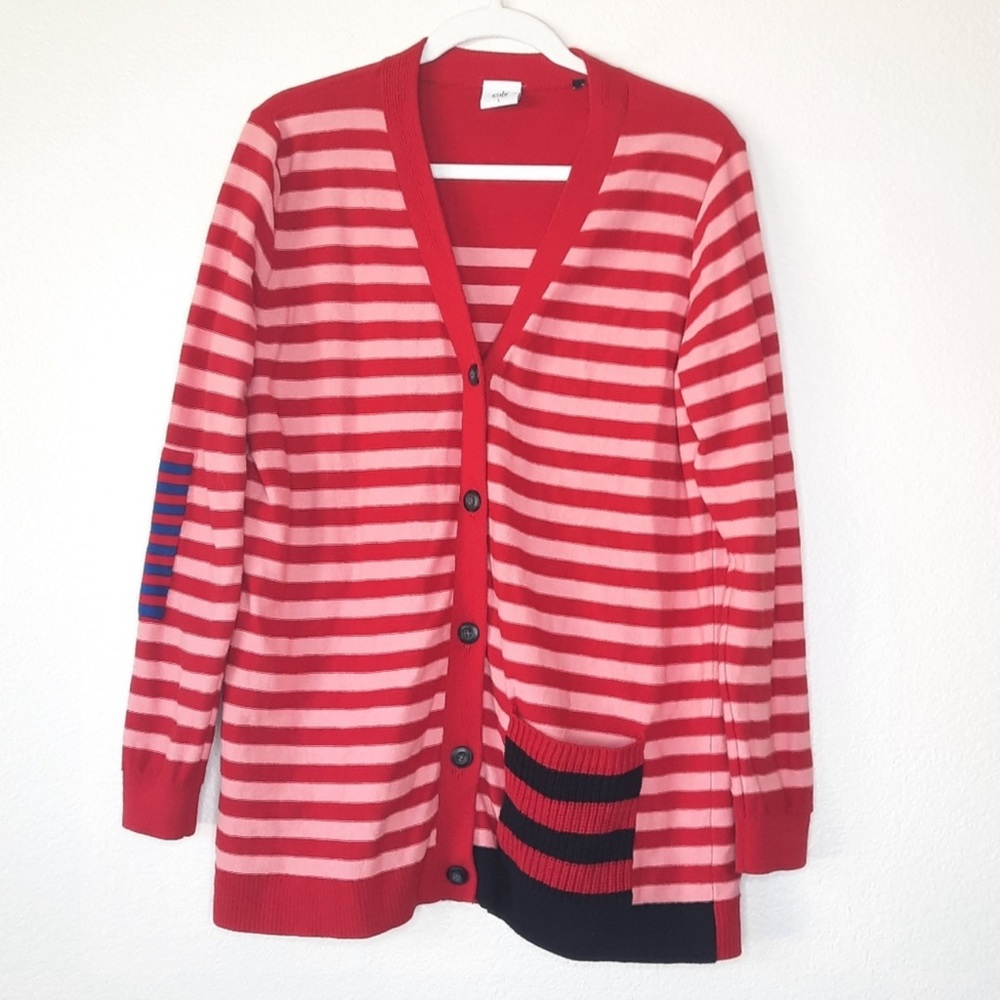 Cabi Striped Picnic Cardigan Med